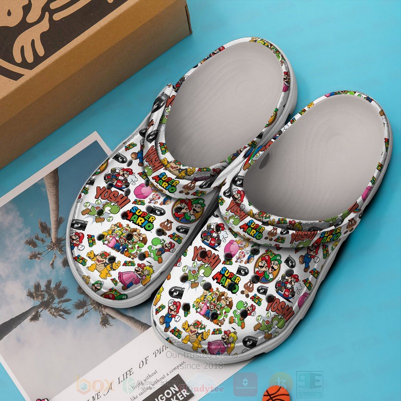 Super Mario Game Crocs Crocband Clogs Shoes Comfortable For Men Women and Kids