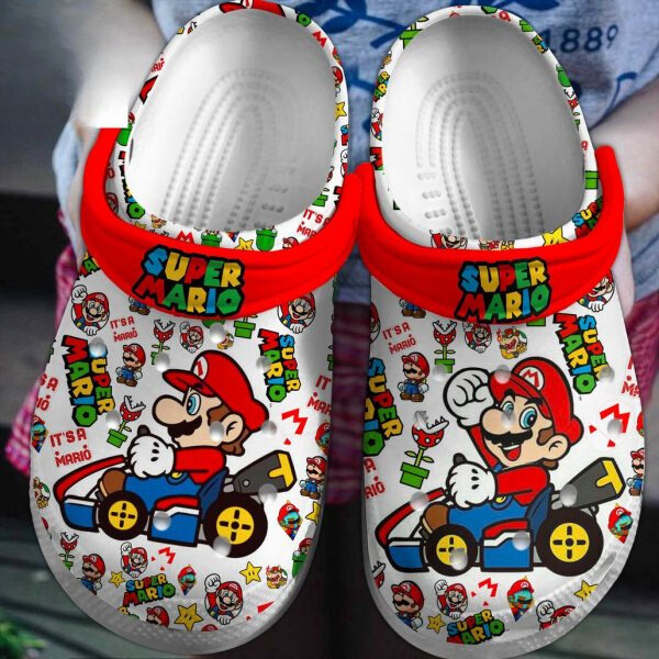 Super Mario Game Crocs Crocband Clogs Shoes Comfortable For Men Women and Kids