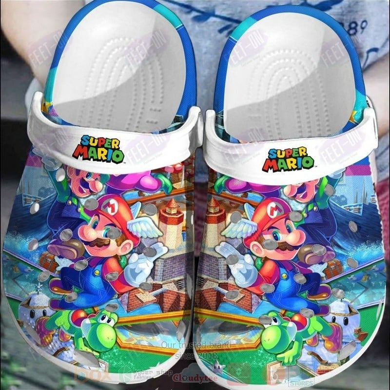 Super Mario Game Crocs Crocband Clogs Shoes Comfortable For Men Women and Kids