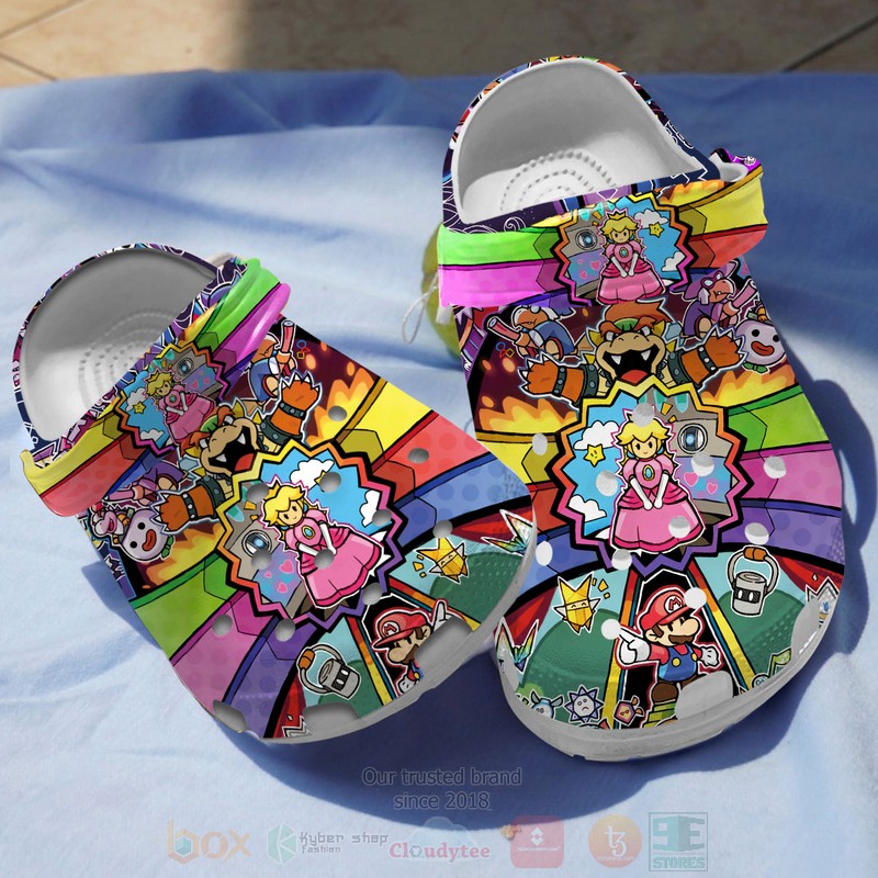 Super Mario Game Crocs Crocband Clogs Shoes Comfortable For Men Women and Kids