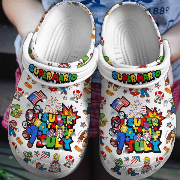Super Mario Game Crocs Crocband Clogs Shoes Comfortable For Men Women and Kids