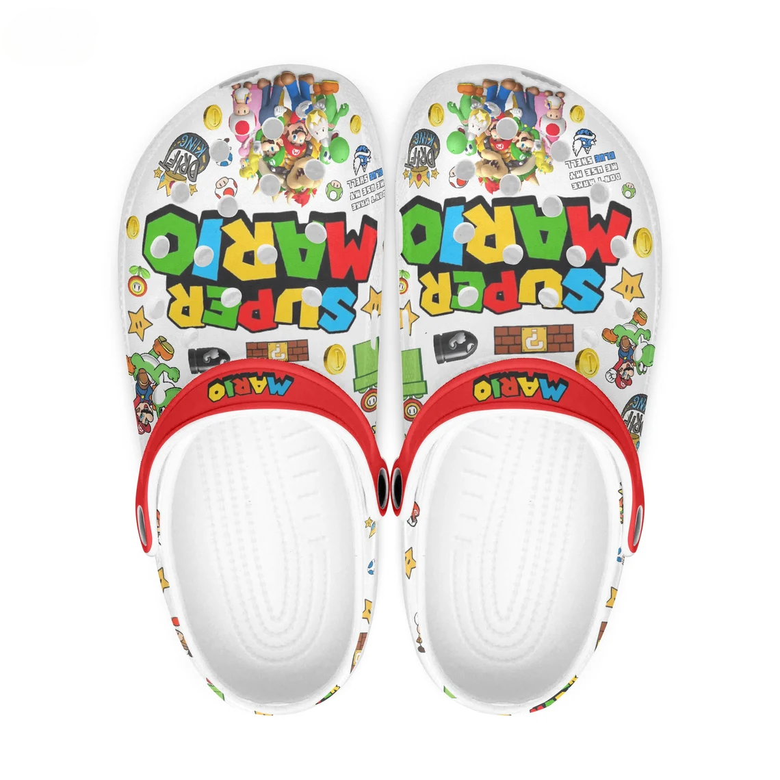 Super Mario Game Crocs Crocband Clogs Shoes Comfortable For Men Women and Kids