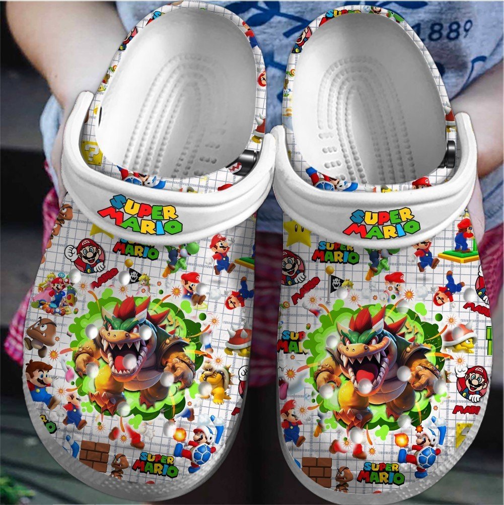 Super Mario Game Movie Crocs Crocband Clogs Shoes Comfortable For Men Women and Kids