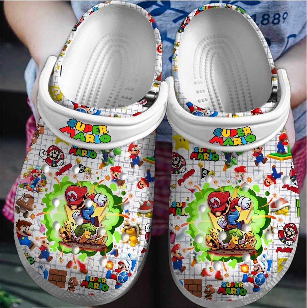 Super Mario Game Movie Crocs Crocband Clogs Shoes Comfortable For Men Women and Kids