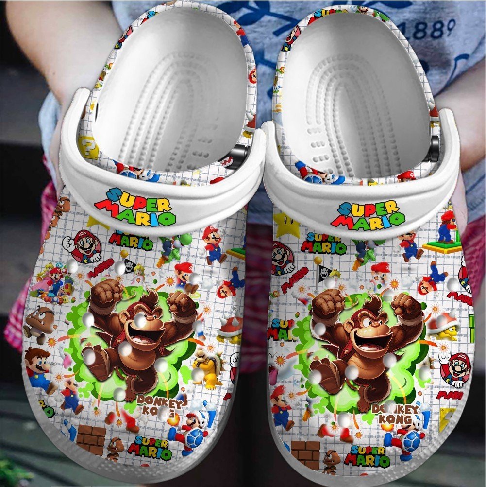 Super Mario Game Movie Crocs Crocband Clogs Shoes Comfortable For Men Women and Kids