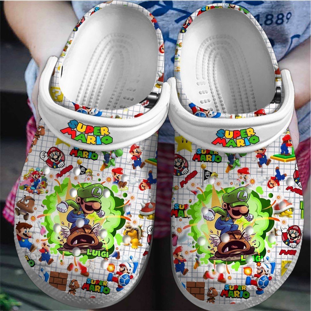 Super Mario Game Movie Crocs Crocband Clogs Shoes Comfortable For Men Women and Kids