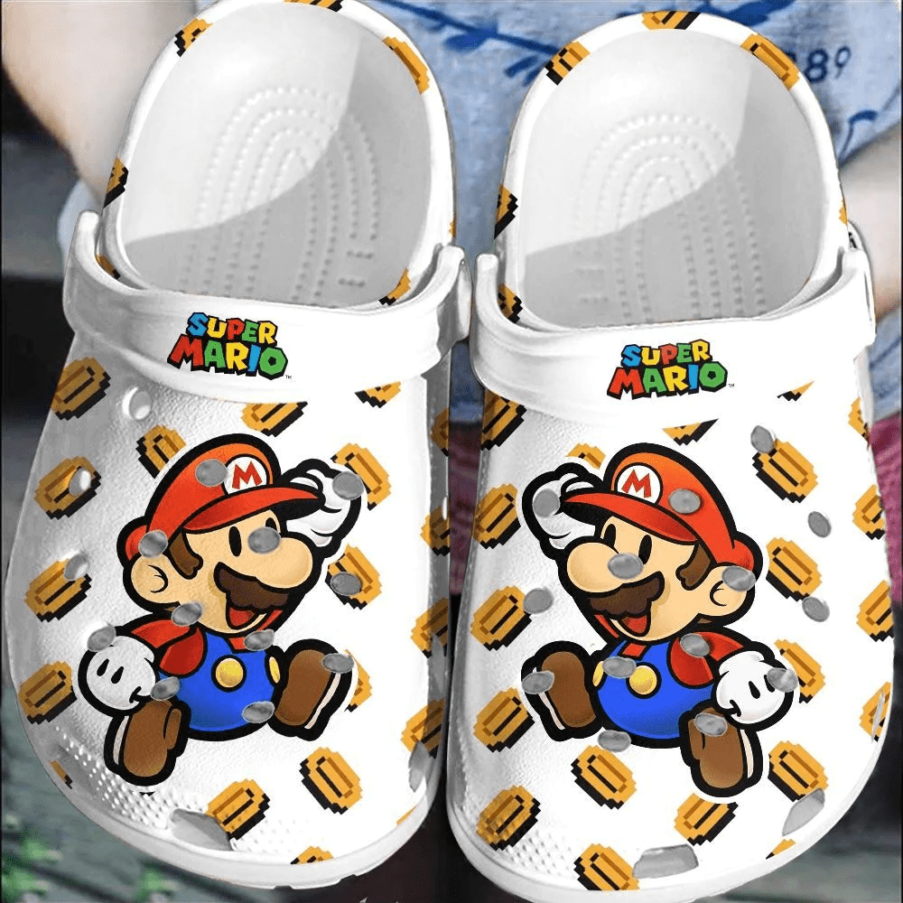 Super Mario Game shoes G02D6 Crocs Crocband Clogs Shoes For Men Women