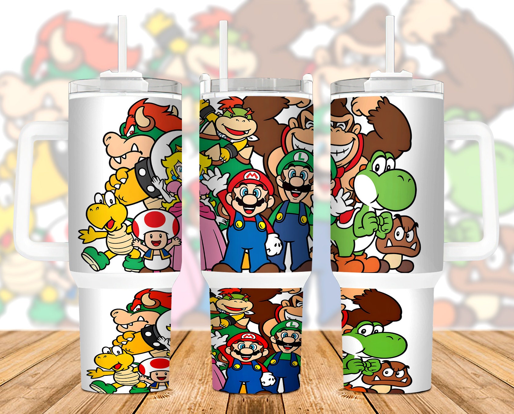 Super Mario Games Custom Stanley Cup 40 oz 30 oz Tumbler With HandleTVC2301887