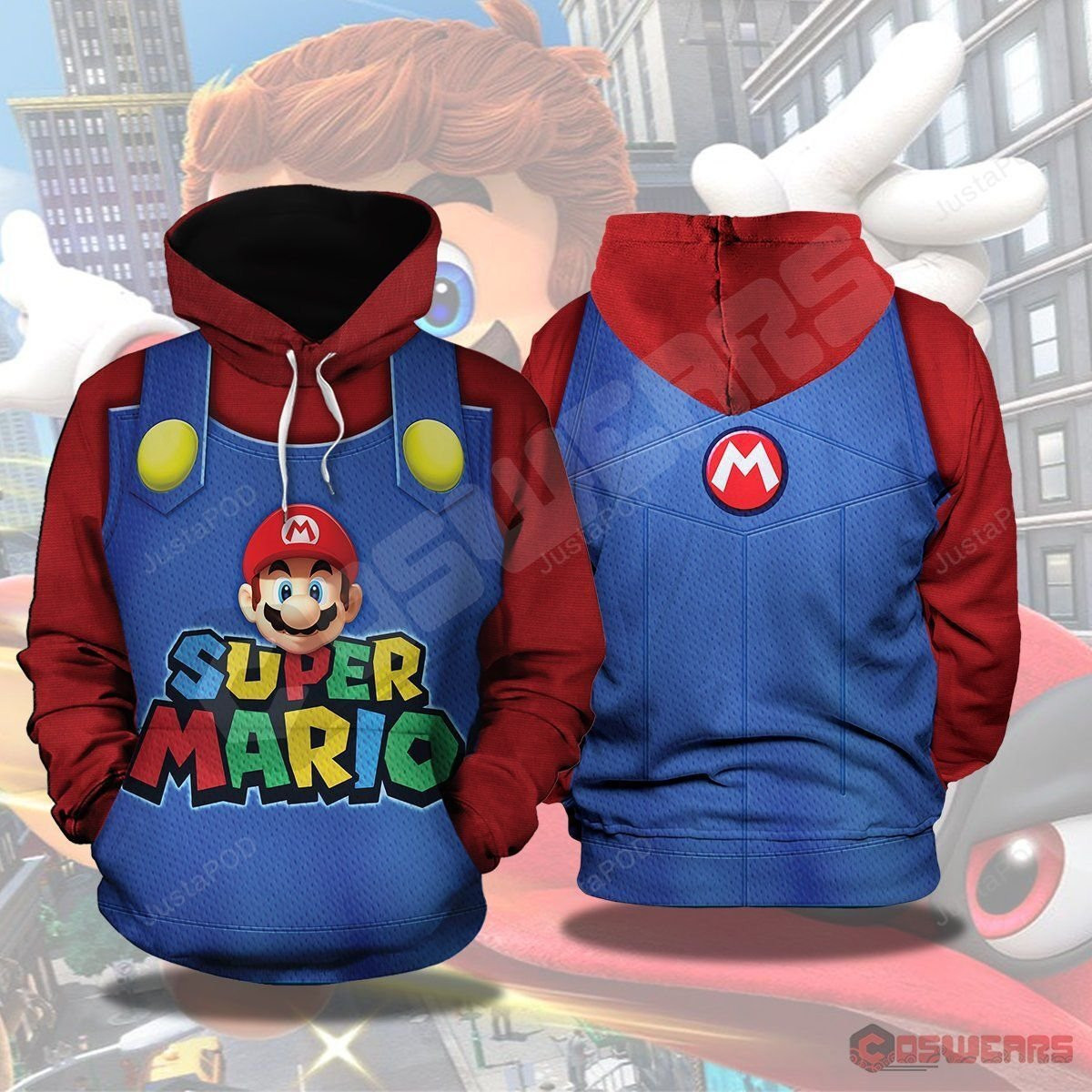 Super Mario Odyssey Mario Inspired 3D All Over Print Hoodie, Zip Hoodie