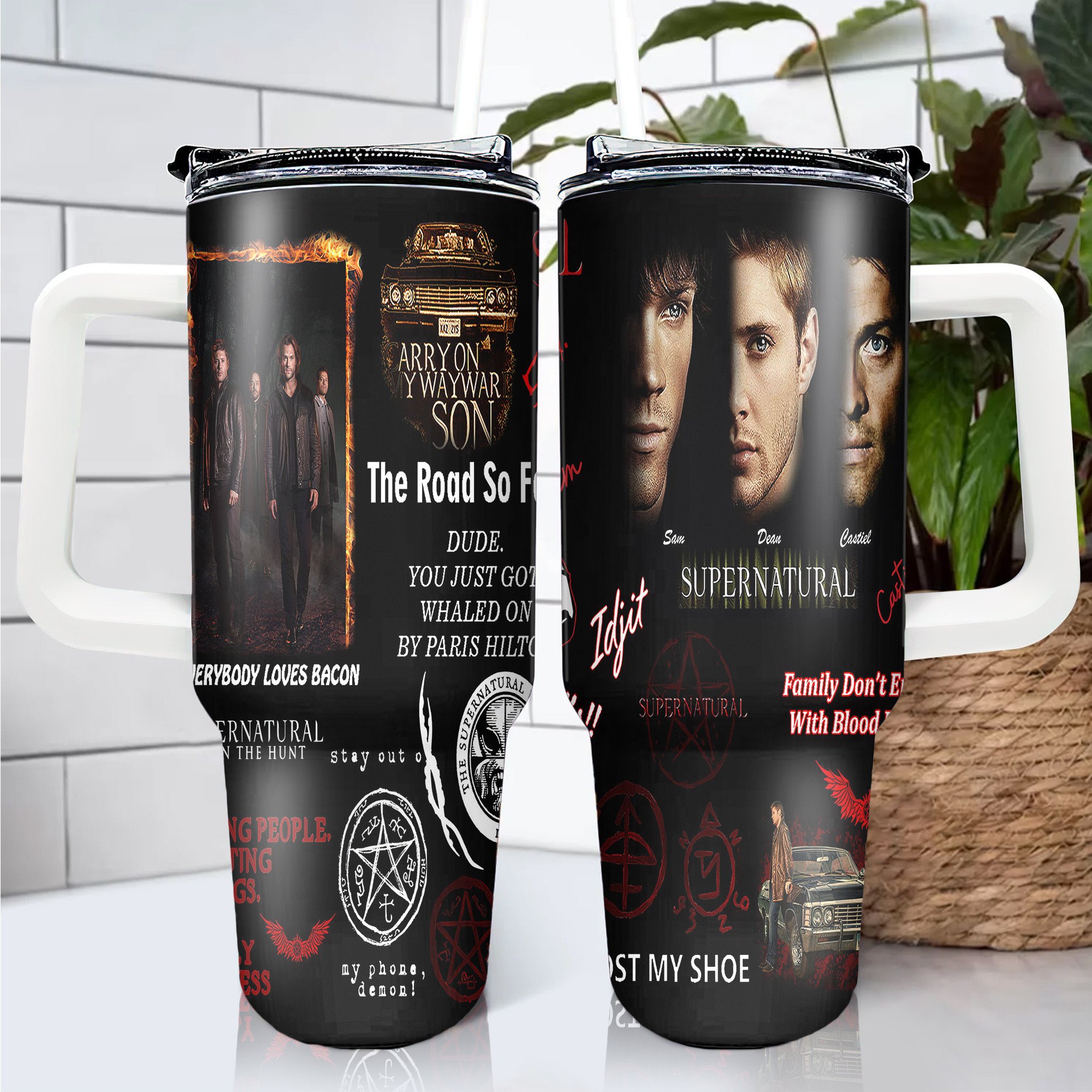 Super Natural TV Series Custom Stanley Cup 40 oz 30 oz Tumbler With HandleTVC2301801 - Image 2