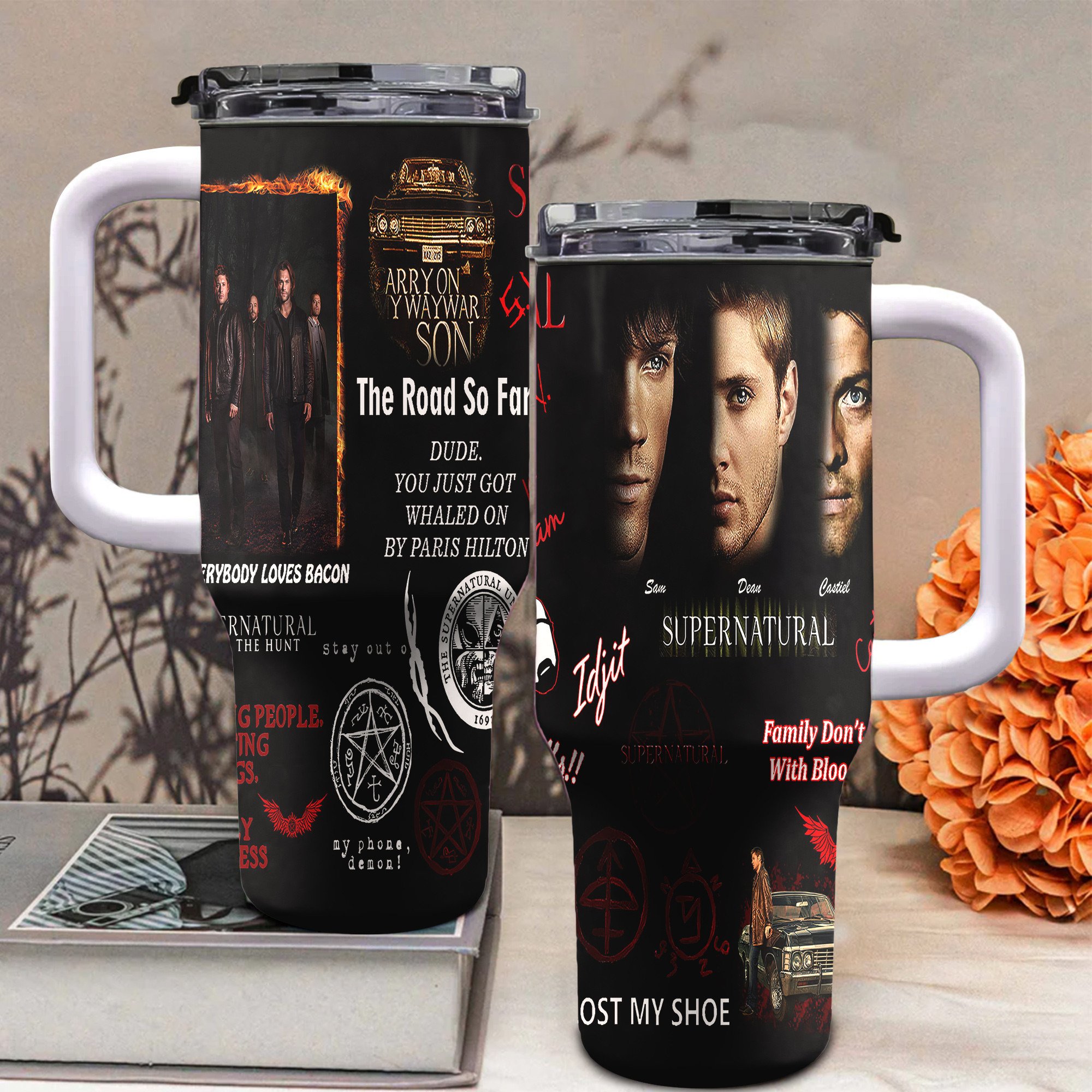 Super Natural TV Series Custom Stanley Cup 40 oz 30 oz Tumbler With HandleTVC2301801 - Image 3