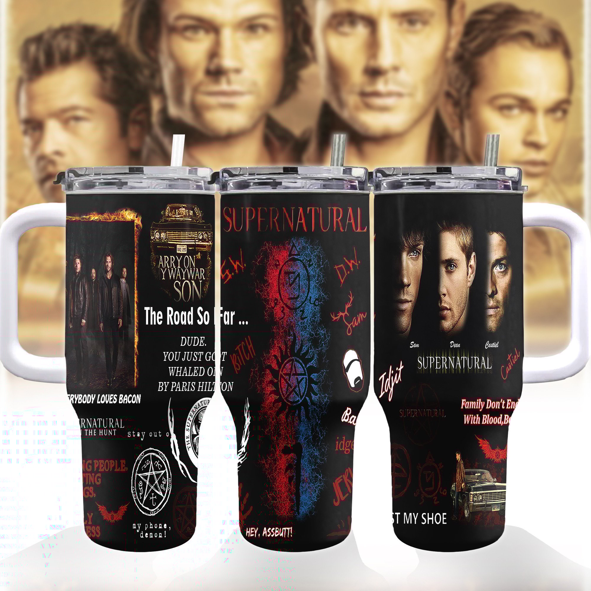 Super Natural TV Series Custom Stanley Cup 40 oz 30 oz Tumbler With HandleTVC2301801