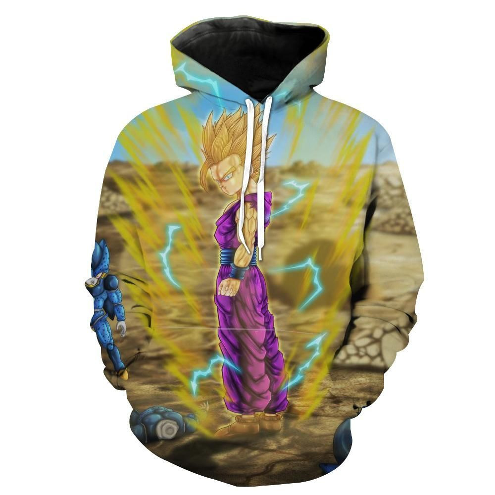 Super Saiyan 2 Gohan 3D All Over Print Hoodie, Zip Hoodie