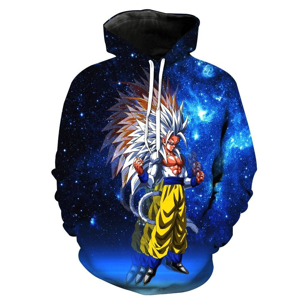 Super Saiyan 5 Goku In Space Dragon Ball Z 3D All Over Print Hoodie, Zip Hoodie