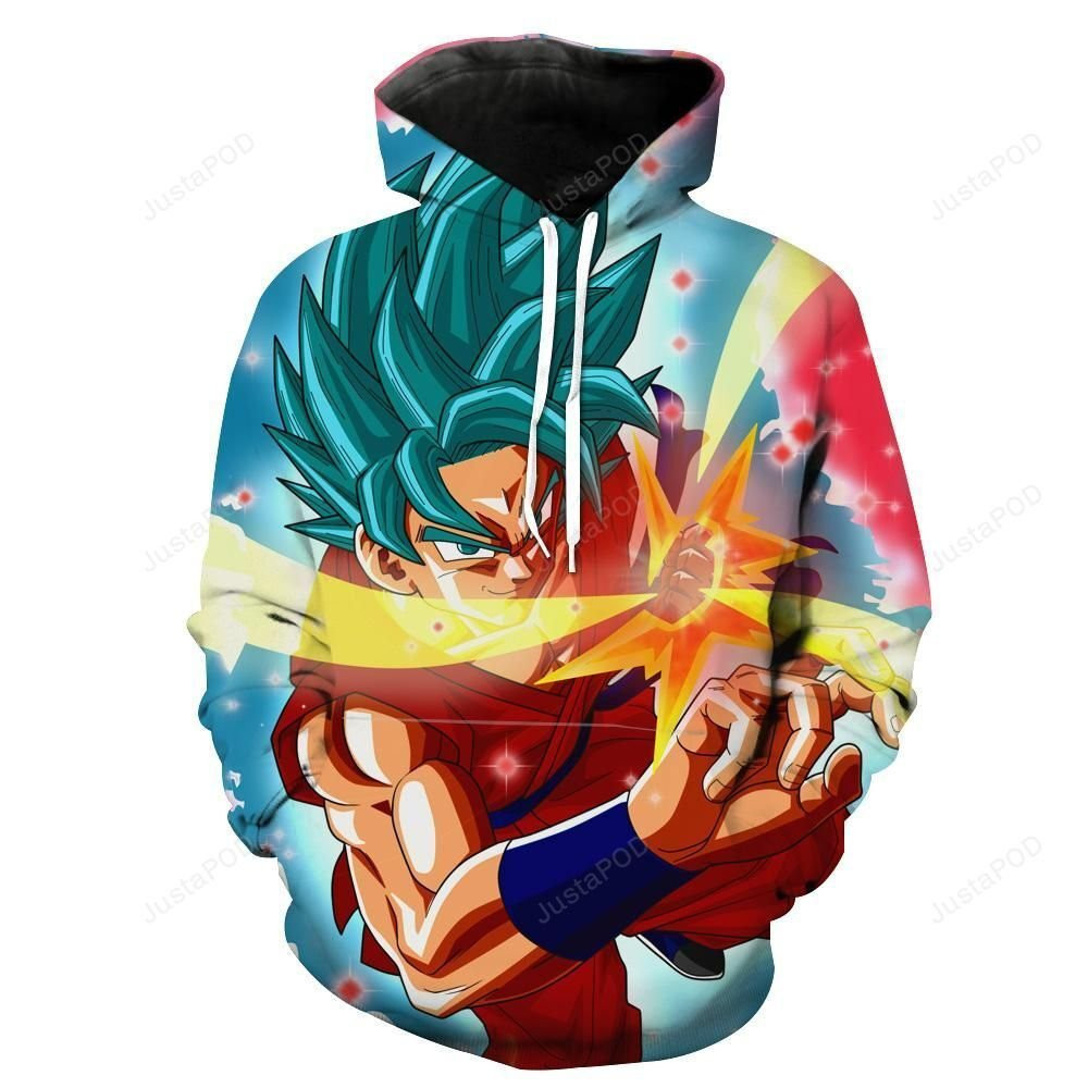 Super Saiyan Blue Kaioken Goku 3D All Over Print Hoodie, Zip Hoodie