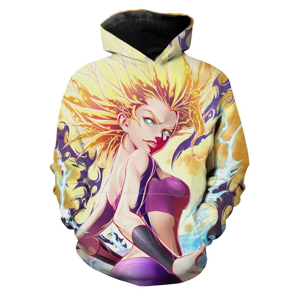 Super Saiyan Caulifla 3D All Over Print Hoodie, Zip Hoodie