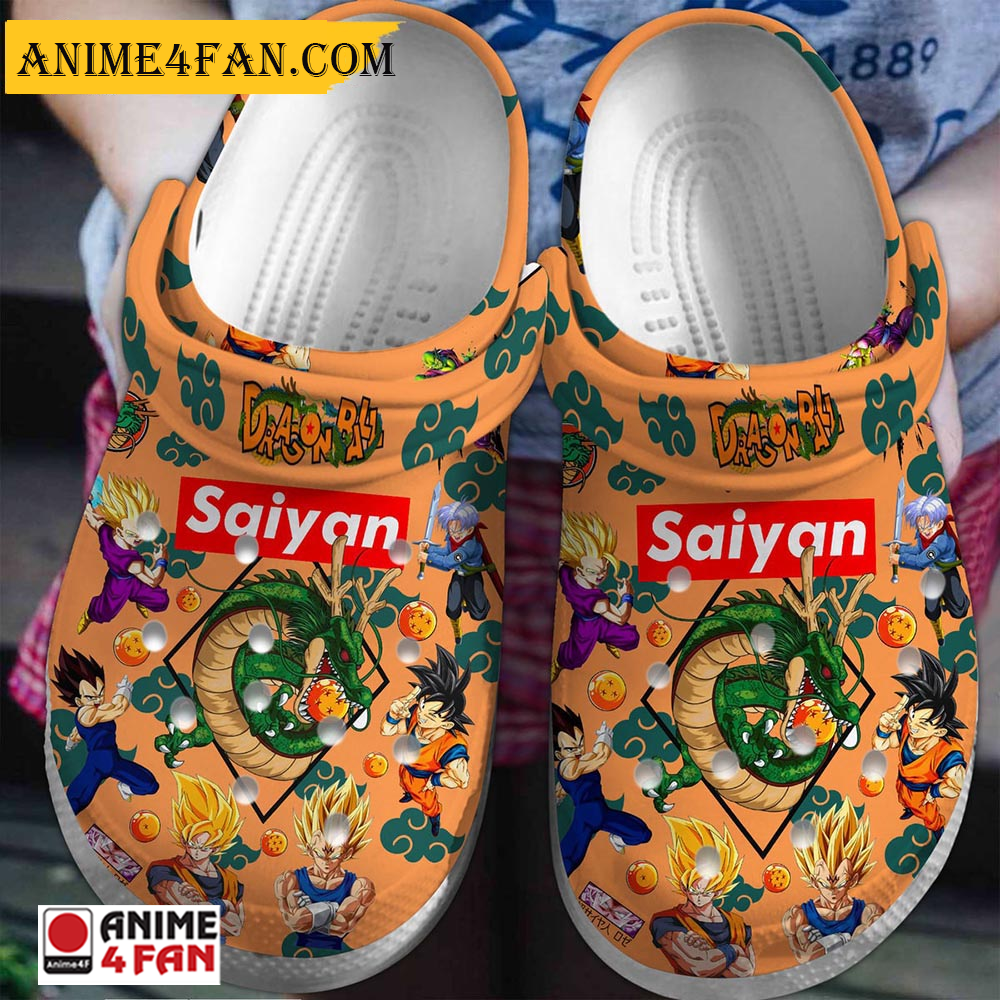 Super Saiyan Dragon Ball Anime Crocs Crocband Clogs Shoes Comfortable For Men Women and Kids