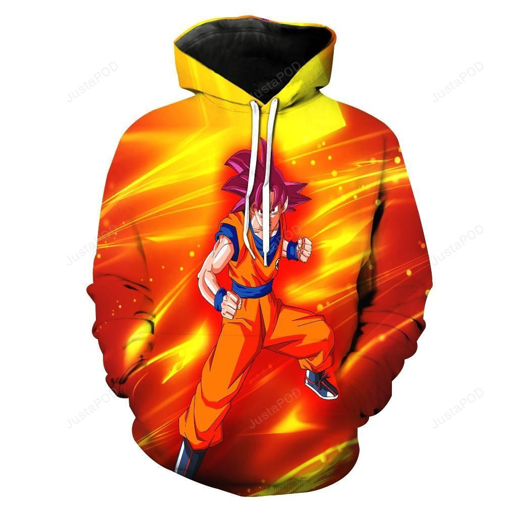 Super Saiyan God Goku Battle Of Gods Dragon Ball Z 3D All Over Print Hoodie, Zip Hoodie