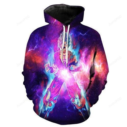 Super Saiyan God Super Saiyan Goku Galaxy Dragon Ball Super 3D All Over Print Hoodie, Zip Hoodie