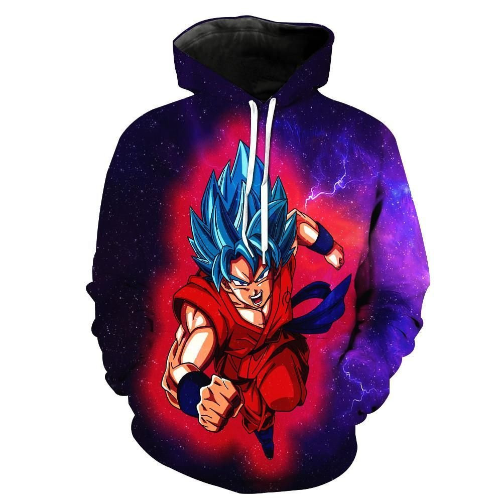 Super Saiyan God Super Saiyan Goku In Space Dragon Ball Z 3D All Over Print Hoodie, Zip Hoodie