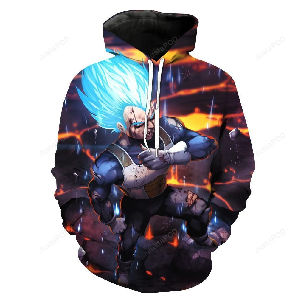 Super Saiyan God Super Saiyan Vegeta Dragon Ball Z 3D All Over Print Hoodie, Zip Hoodie