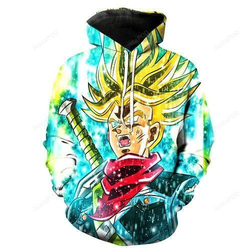 Super Saiyan Trunks V2 Dragon Ball Z 3D All Over Print Hoodie, Zip Hoodie