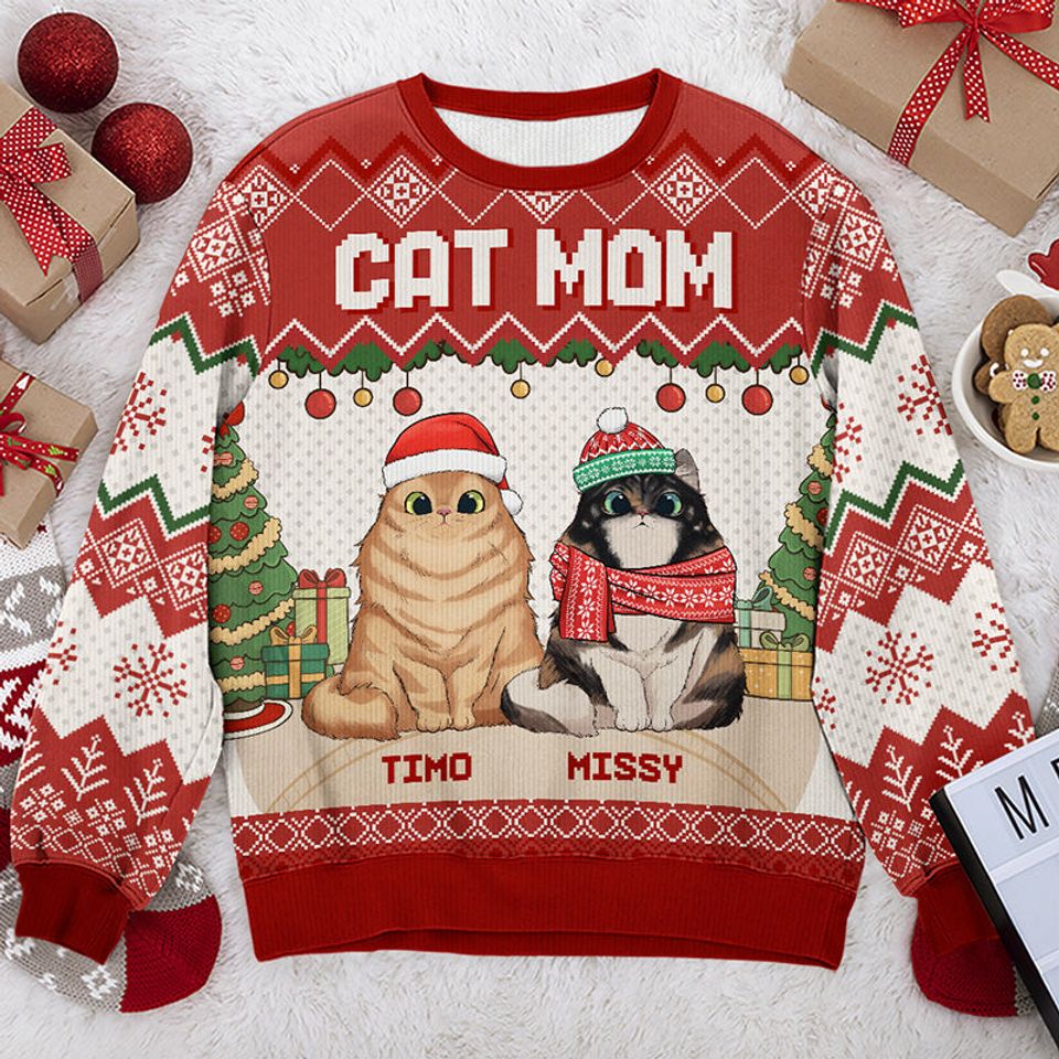 Super Sexy Cat Mum - Cat Personalized Ugly Sweatshirt - Christmas Gift For Pet Owners, Pet Lovers