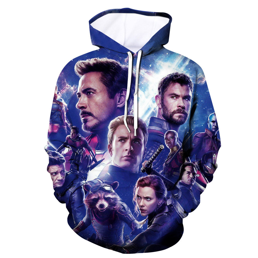 Superhero Avengers Team Art Endgame 3D All Over Print Hoodie, Zip Hoodie