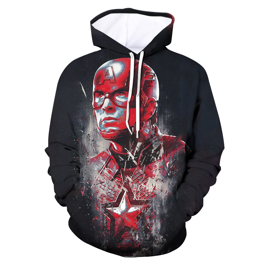 Superhero Captain America Avengers Endgame 3D All Over Print Hoodie, Zip Hoodie