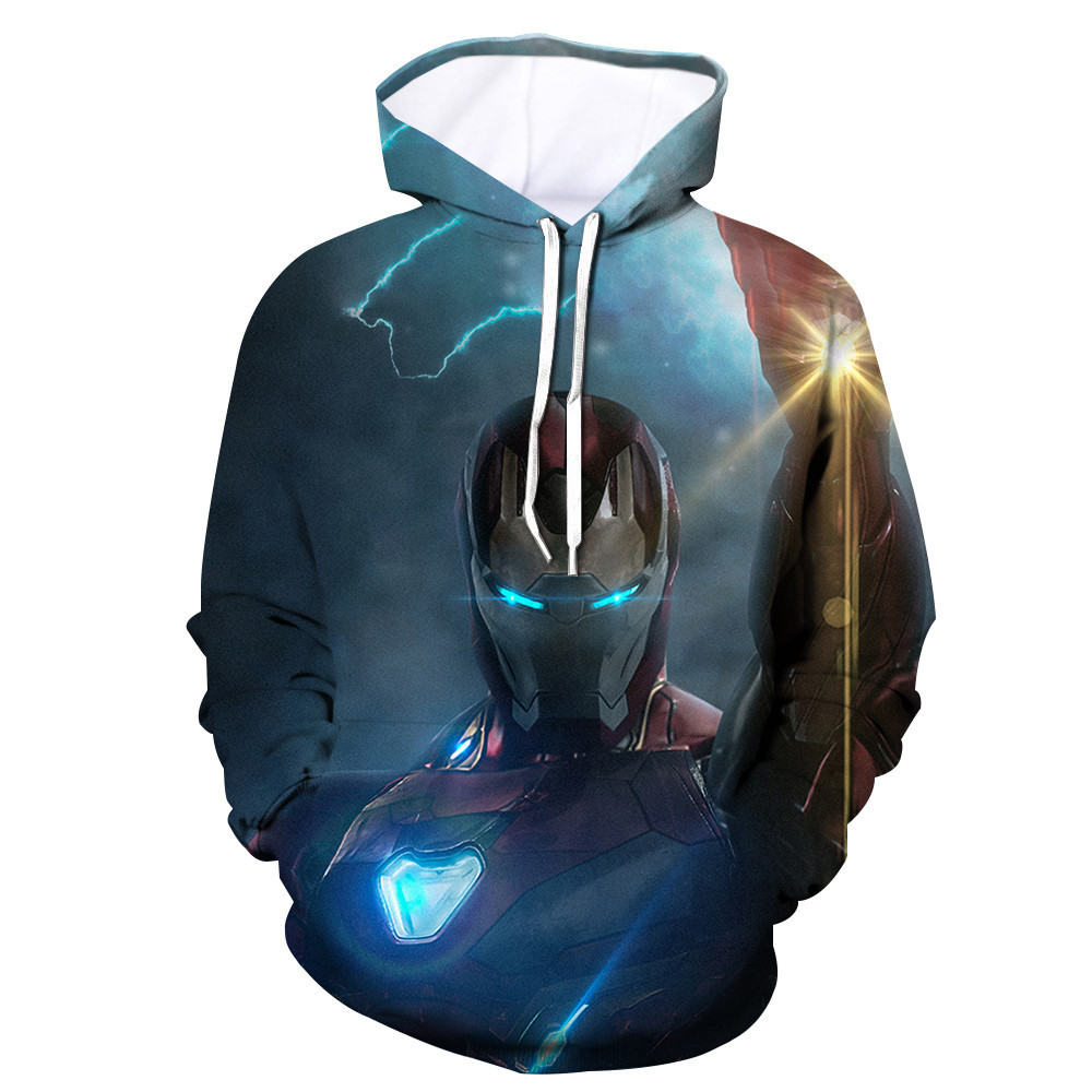Superhero Iron Man Avengers Endgame Art 3D All Over Print Hoodie, Zip Hoodie