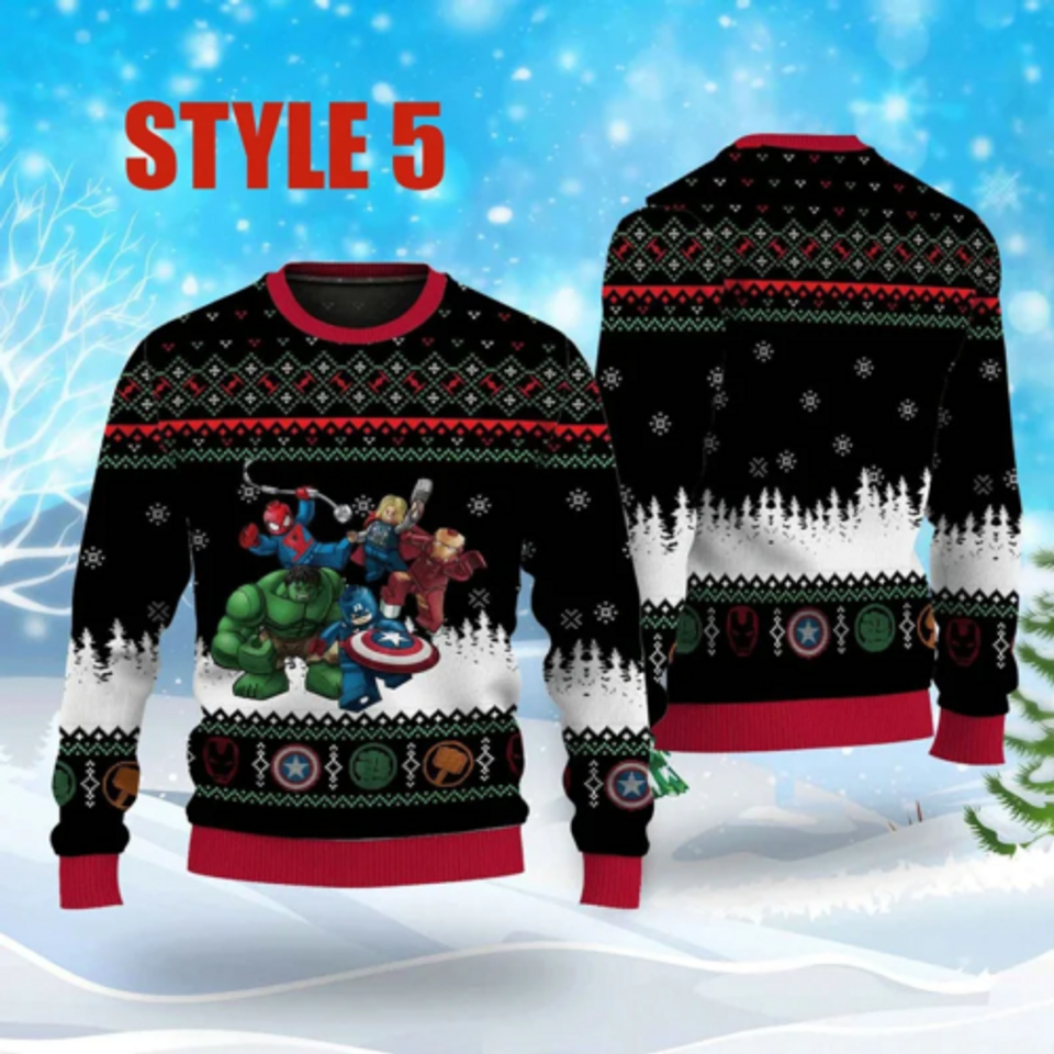 Superheroes Characters Ugly Christmas Premium 3D SWEATER