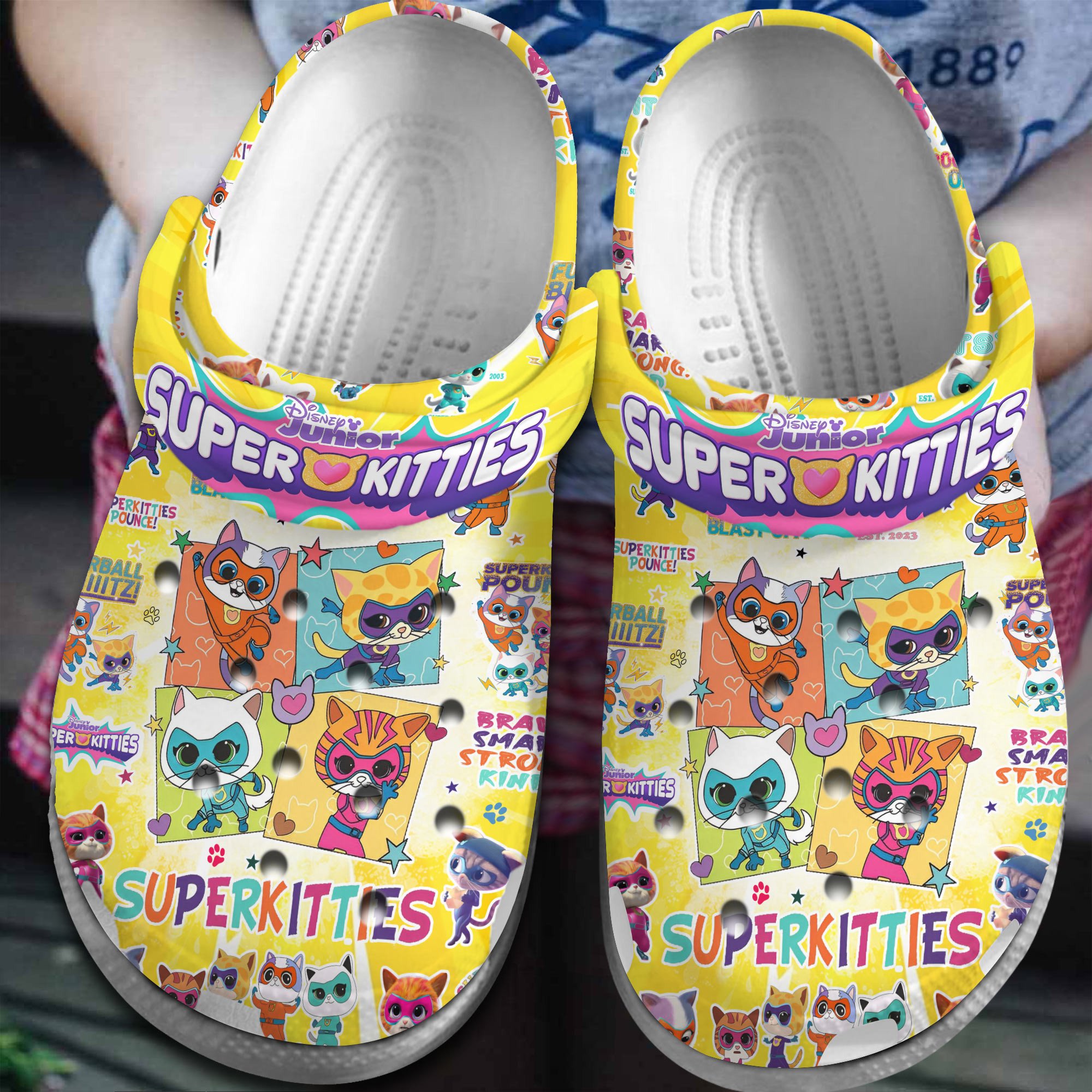 SuperKitties Cartoon Crocs Crocband Clogs Shoes Comfortable For Men Women and Kids