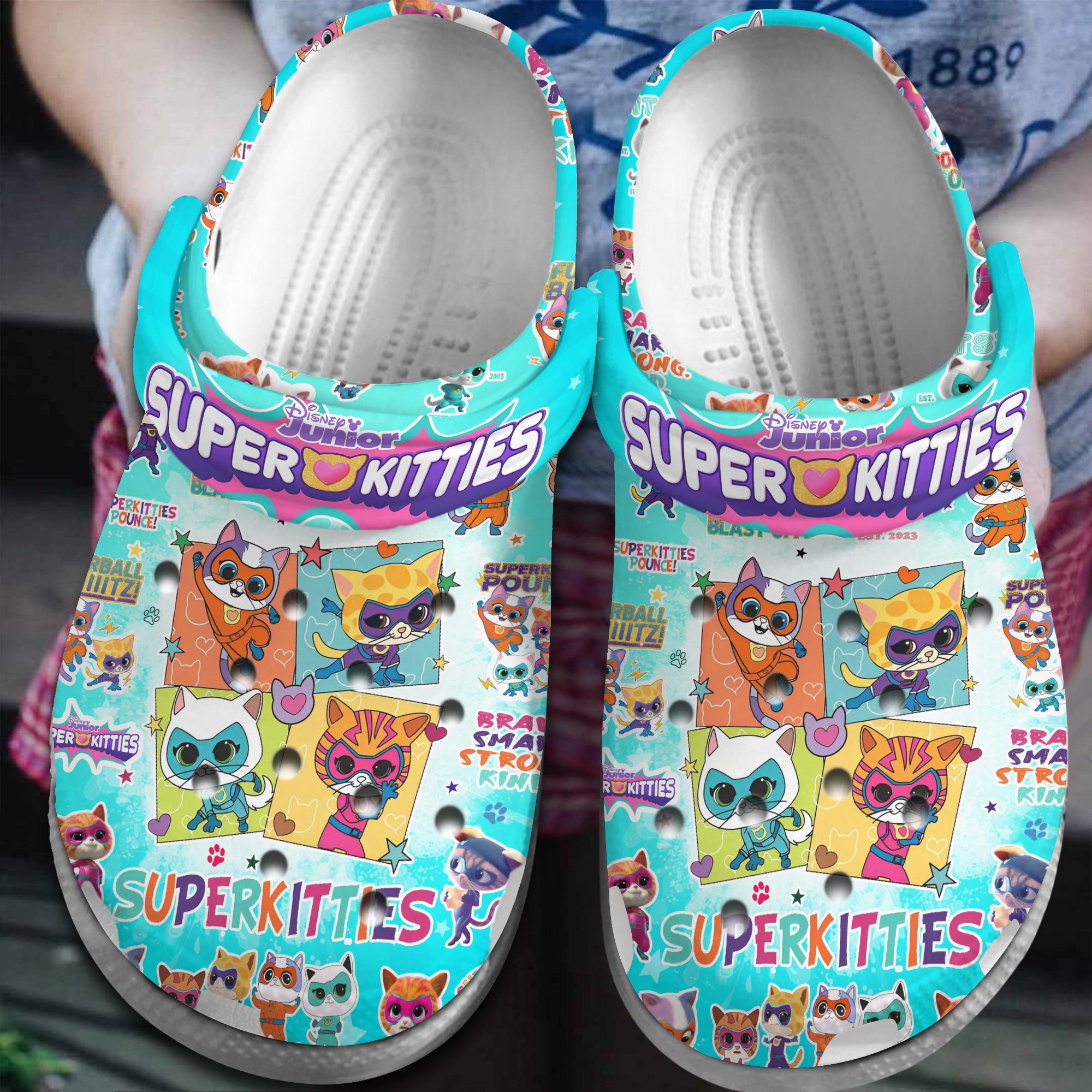 SuperKitties Cartoon Crocs Crocband Clogs Shoes Comfortable For Men Women and Kids