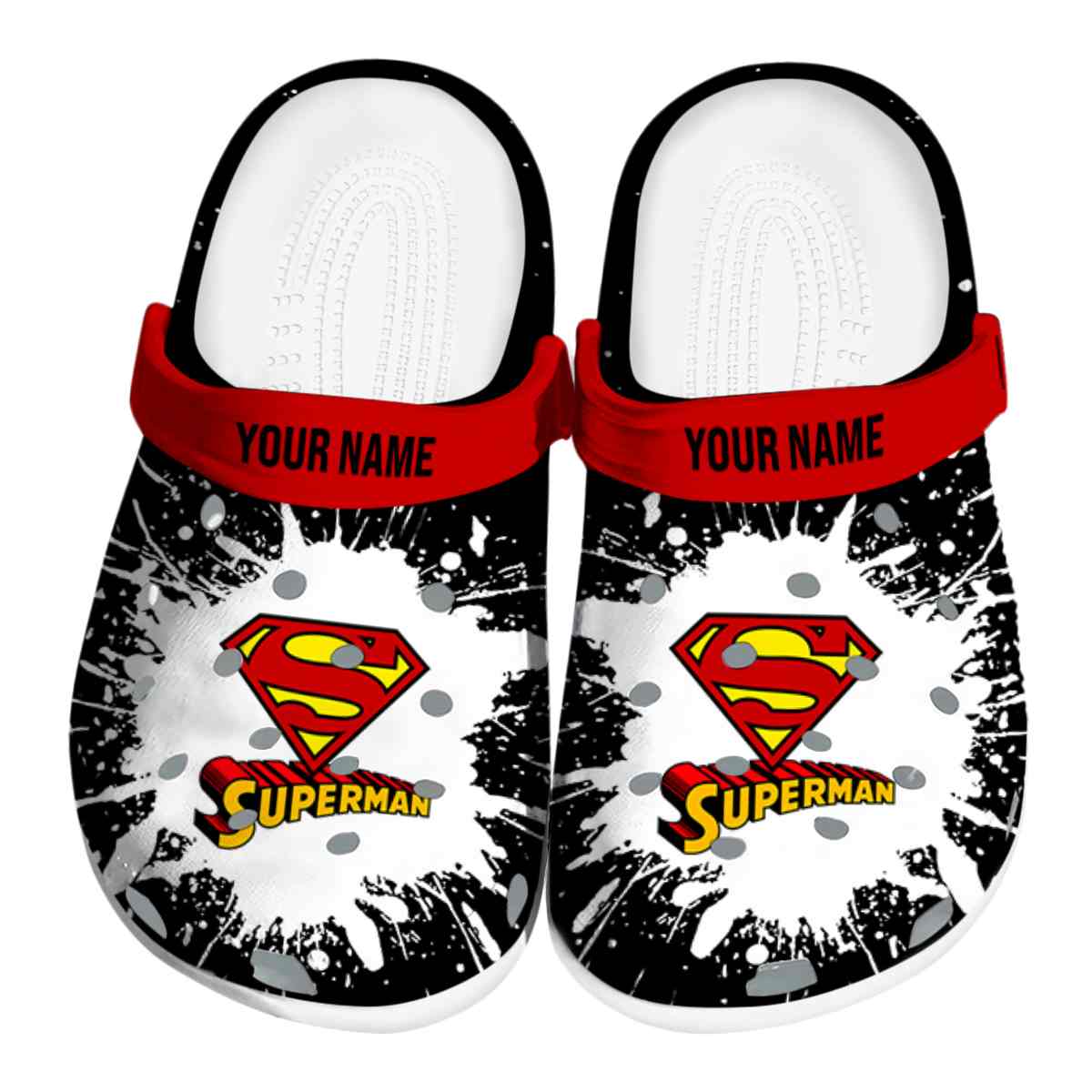 Superman Movie Crocs Crocband Clogs Shoes Comfortable For Men Women and Kids