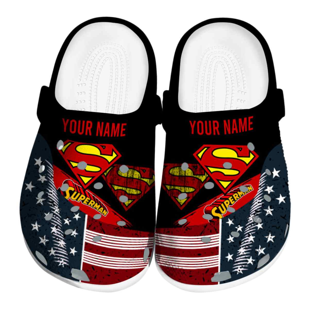 Superman Movie Crocs Crocband Clogs Shoes Comfortable For Men Women and Kids