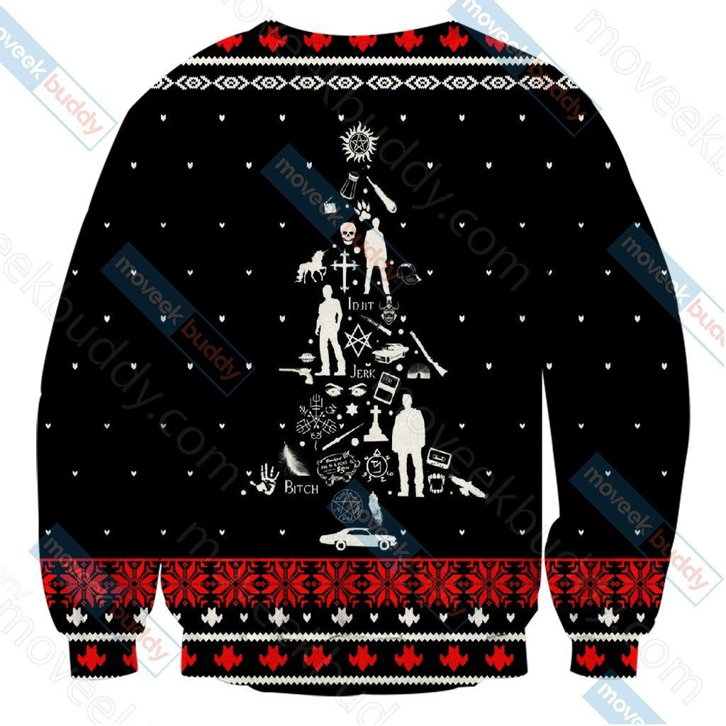 Supernatural For Unisex Ugly Christmas Sweater Adult 3D Funny Matching for family - Image 3