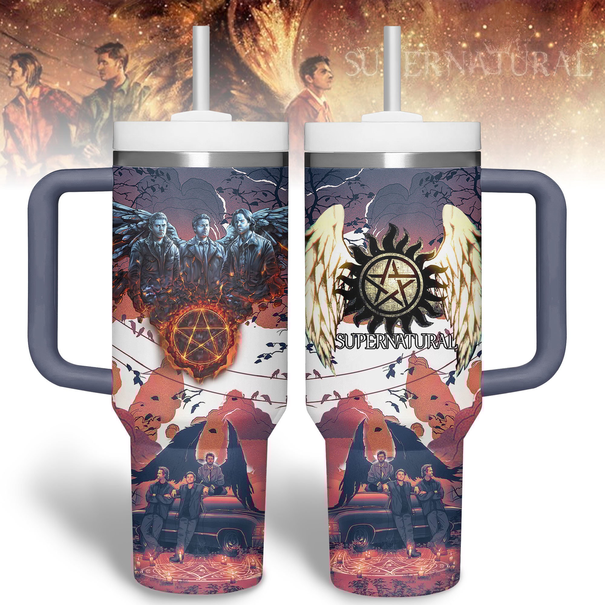 Supernatural Movies Custom Stanley Cup 40 oz 30 oz Tumbler With HandleTVC2301332