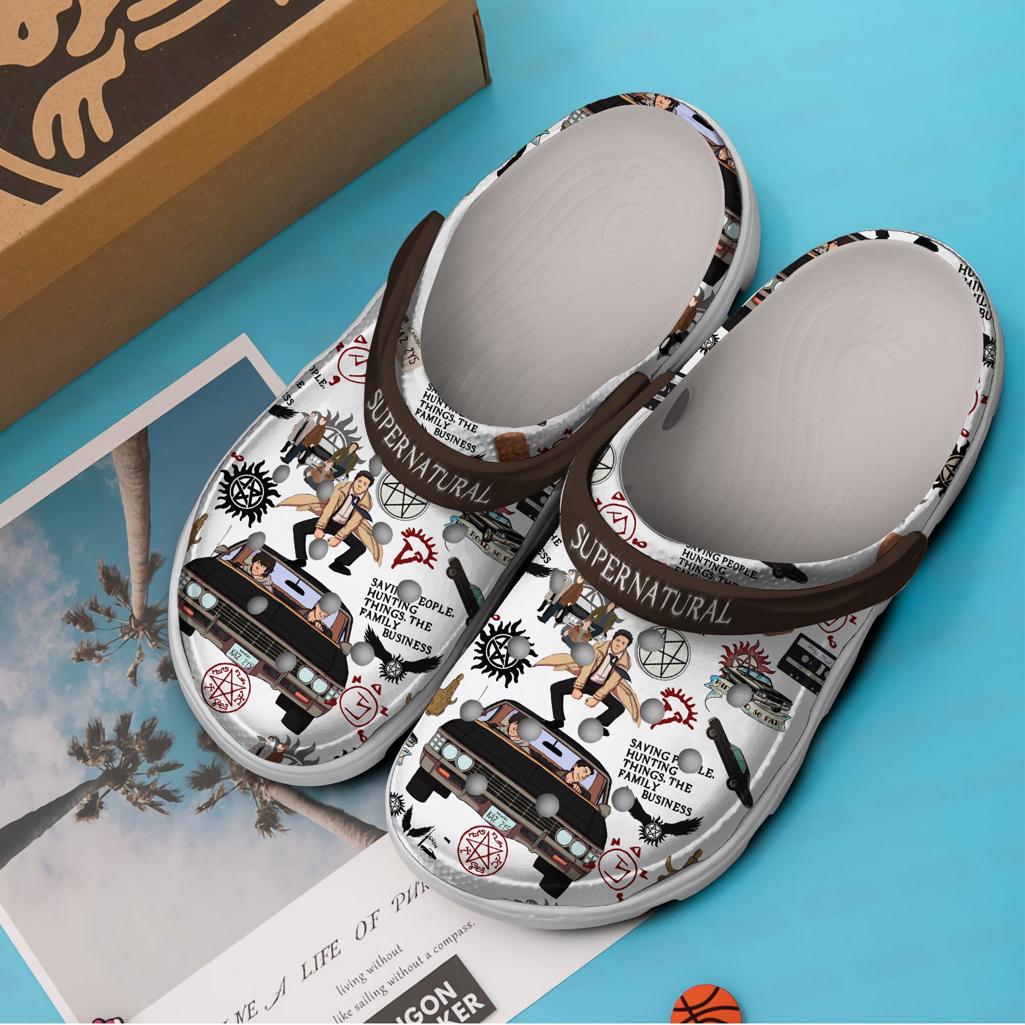 Supernatural TV Series Crocs Crocband Clogs Shoes Comfortable For Men Women and Kids - Image 2