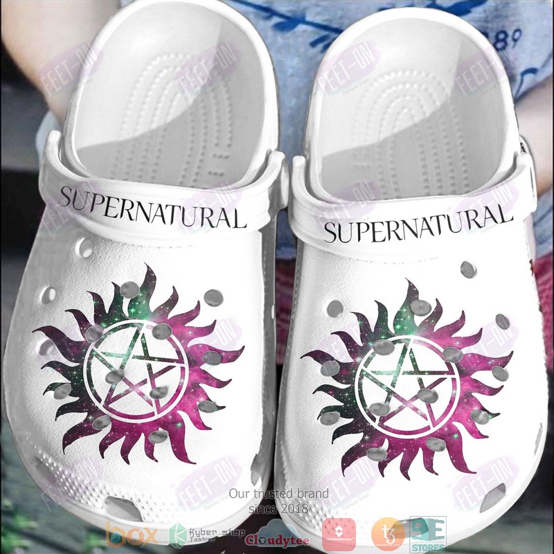 Supernatural TV Series Crocs Crocband Clogs Shoes Comfortable For Men Women and Kids