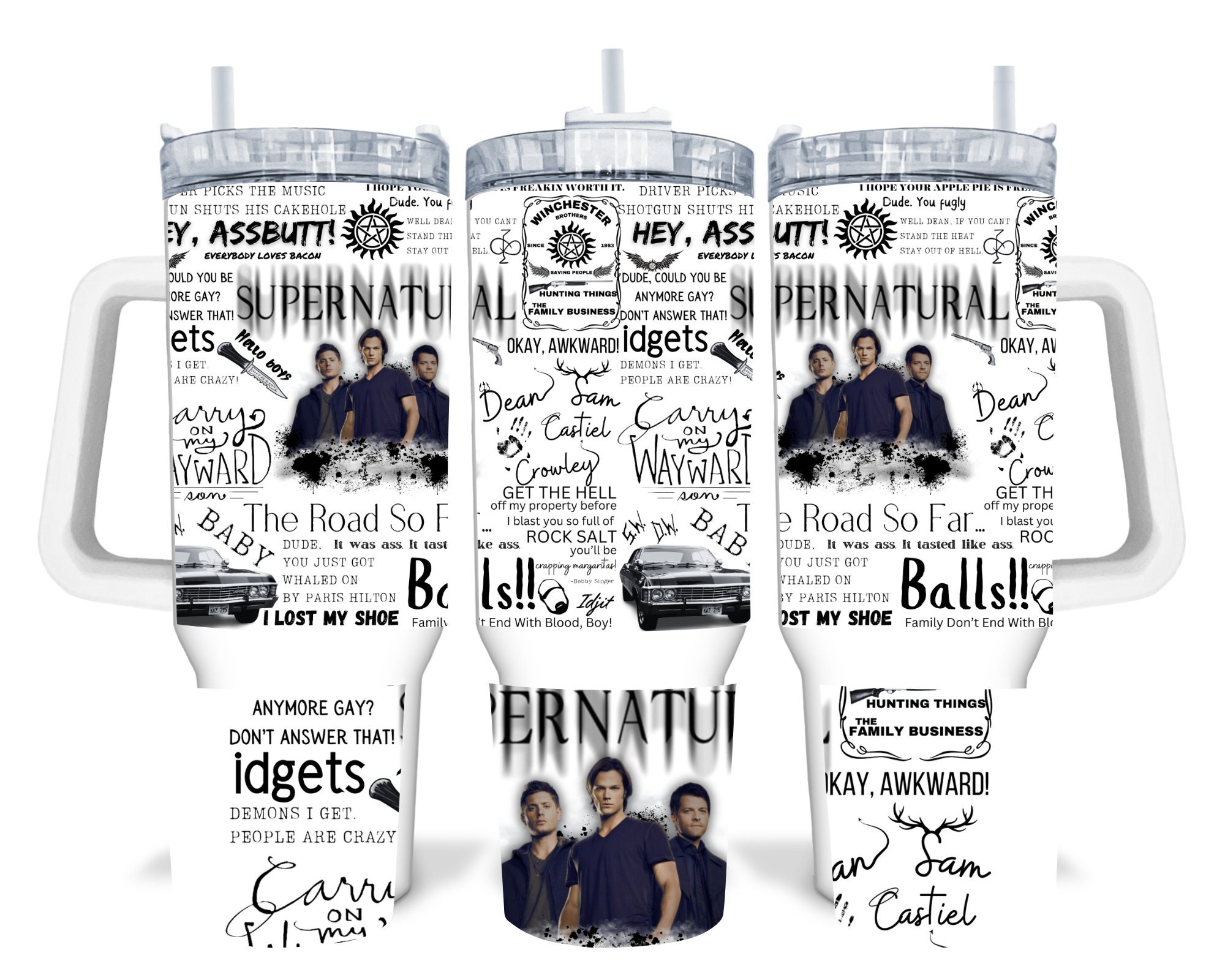 Supernatural TV Series Custom Stanley Cup 40 oz 30 oz Tumbler With HandleTVC2301230