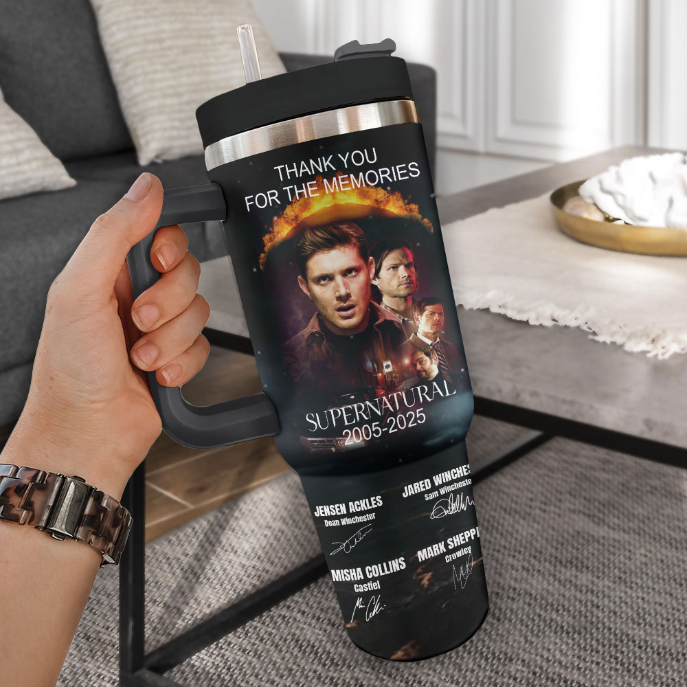 Supernatural TV Series Custom Stanley Cup 40 oz 30 oz Tumbler With HandleTVC2301719 - Image 2