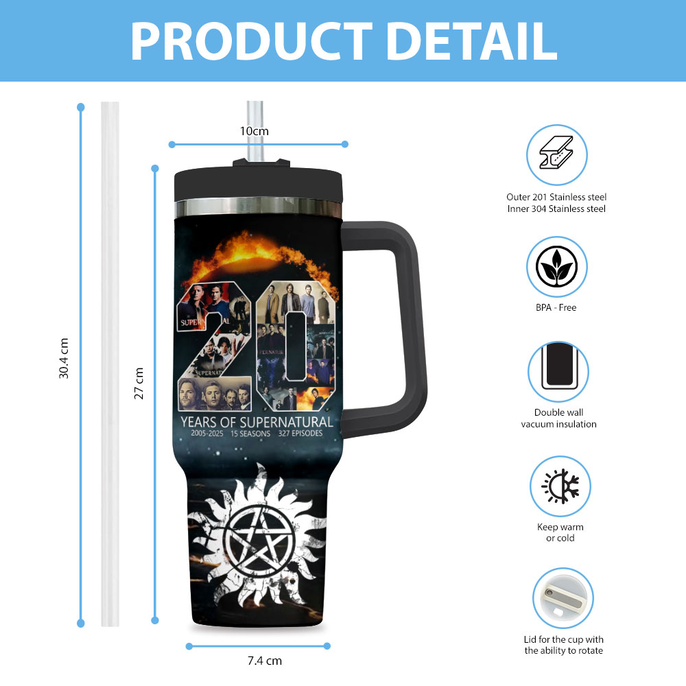Supernatural TV Series Custom Stanley Cup 40 oz 30 oz Tumbler With HandleTVC2301719 - Image 3