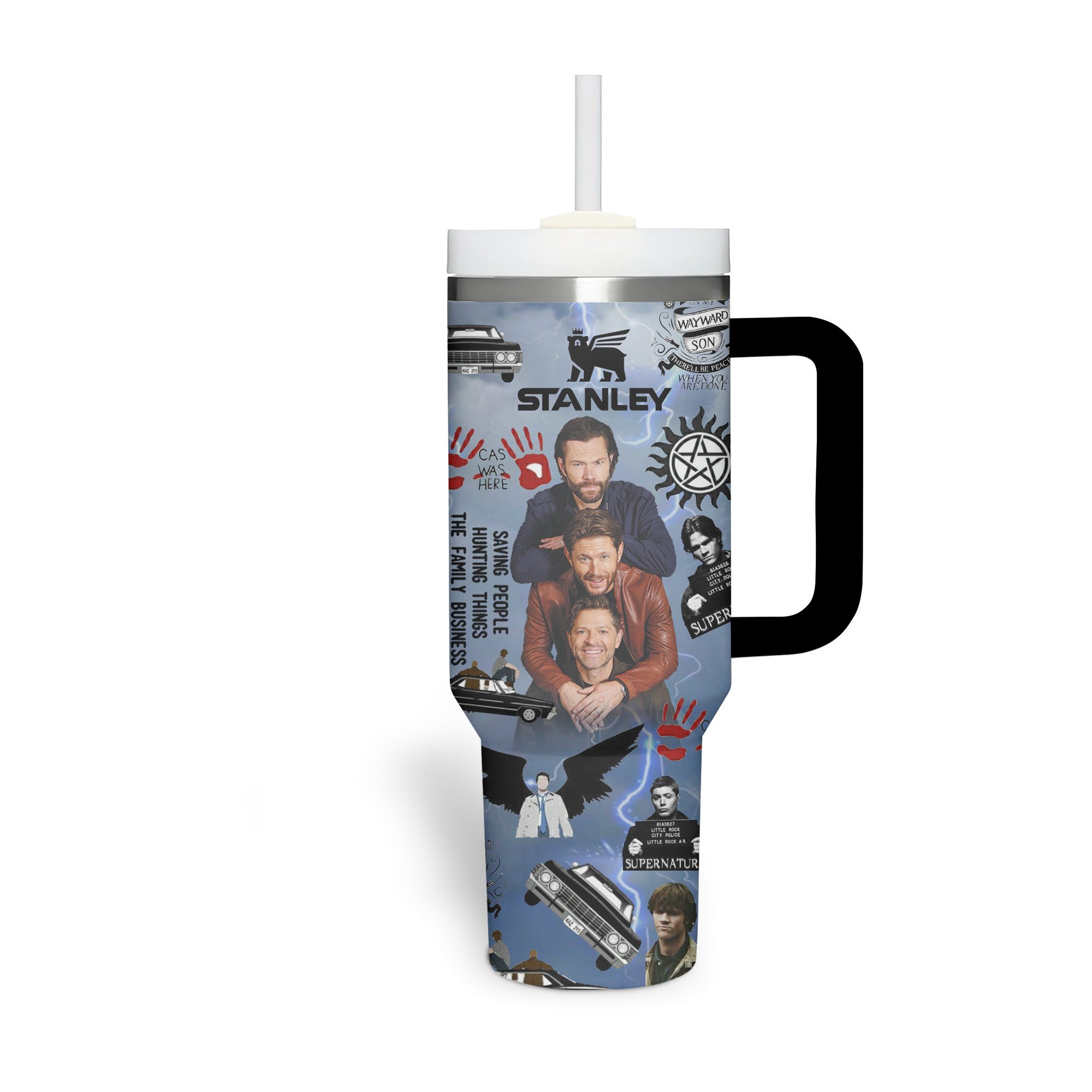 Supernatural TV Series Custom Stanley Cup 40 oz 30 oz Tumbler With HandleTVC230198 - Image 2