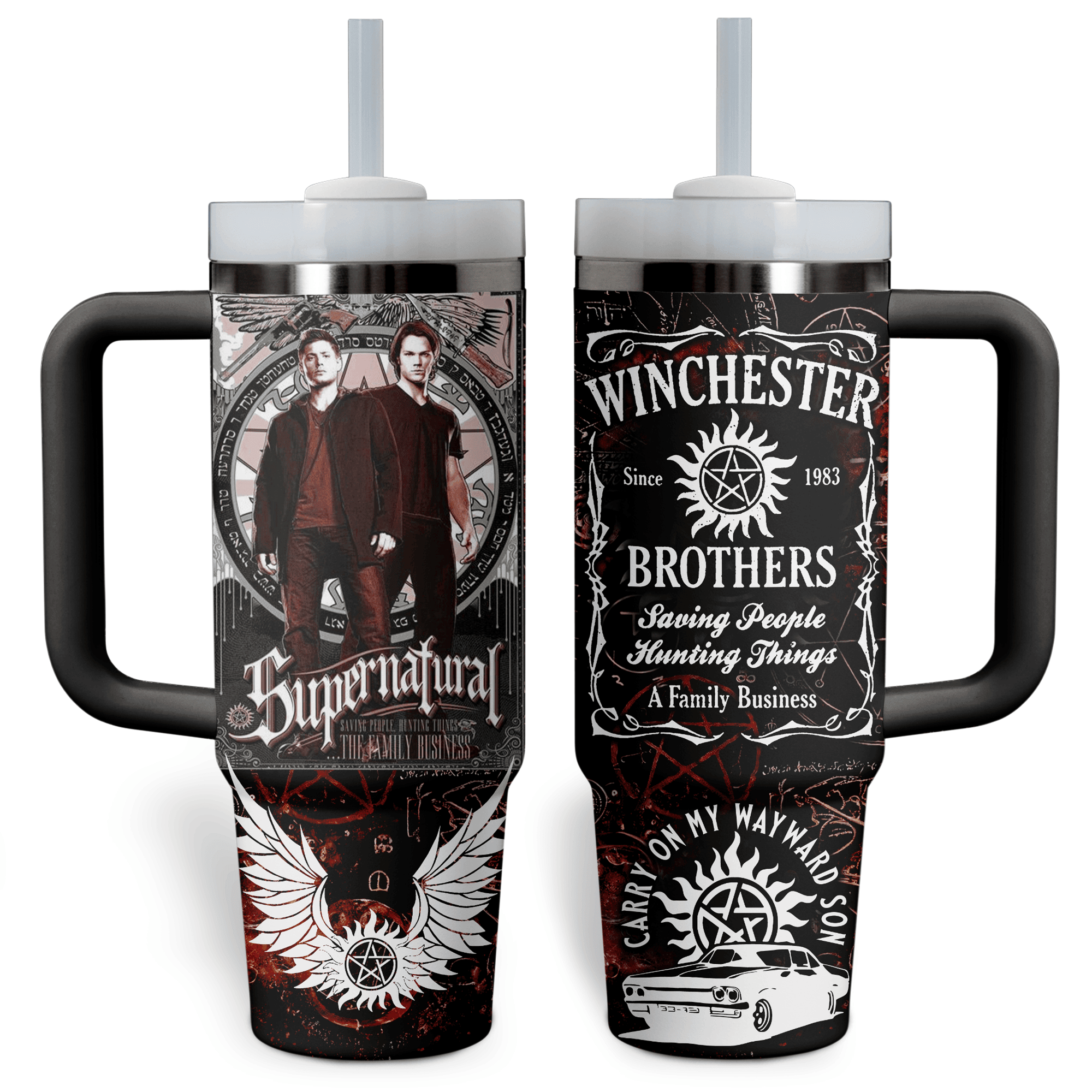 Supernatural Winchester Brothers TV Series Custom Stanley Cup 40 oz 30 oz Tumbler With HandleTVC2301766