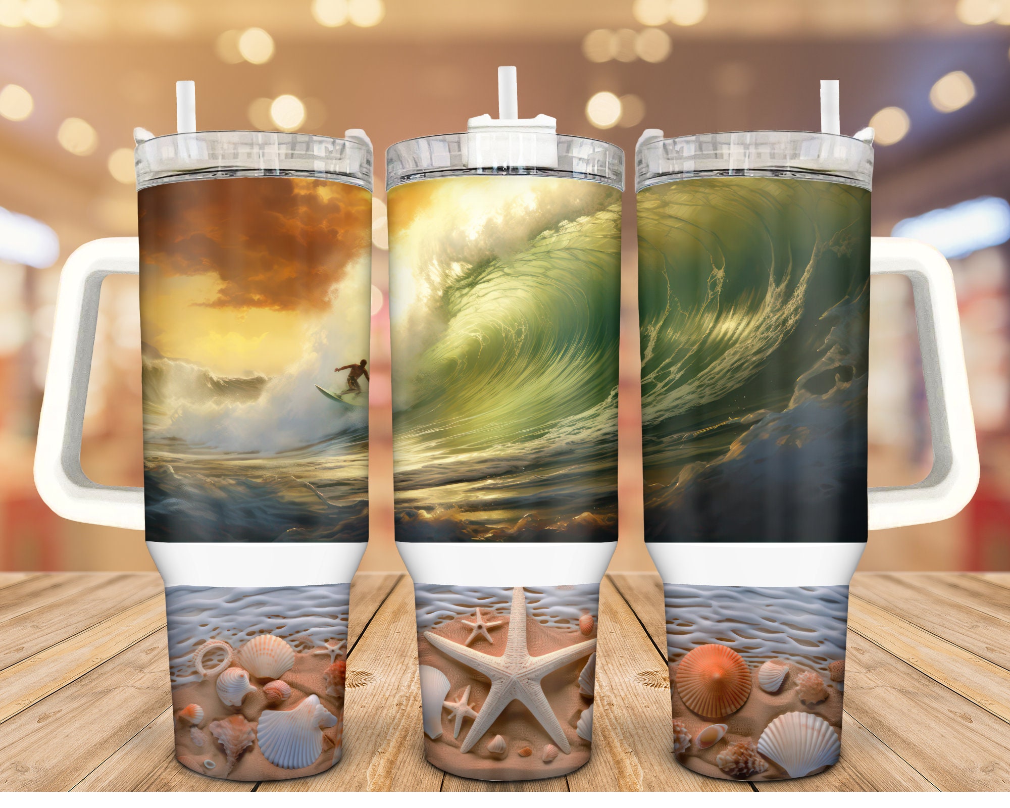 Surfing in the Sea Custom Stanley Cup 40 oz 30 oz Tumbler With HandleTVC2301939