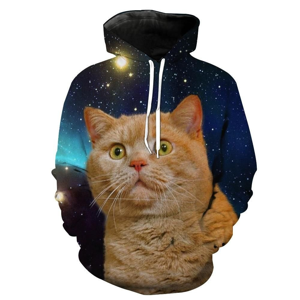 Surprised Cat 3D All Over Print Hoodie, Zip Hoodie