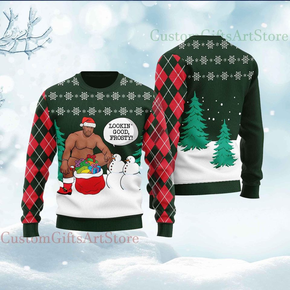Surprising Frosty Barry Wood Christmas Ugly Sweater