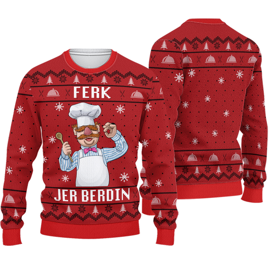 Swedish Chef Christmas Ugly Sweater, The Muppet Show Christmas