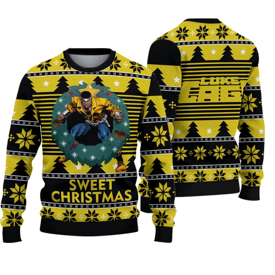 Sweet Christmas Luke Cage Ugly Christmas Sweater
