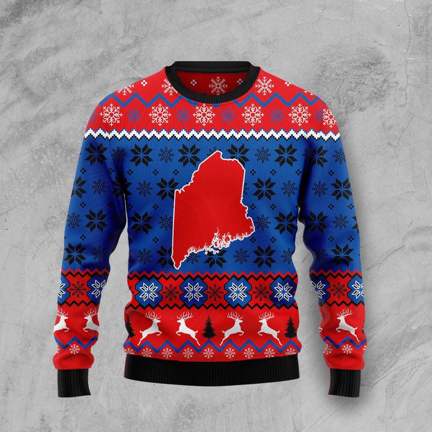Sweet Home Maine Ugly Christmas Sweater Adult 3D Funny Matching for family